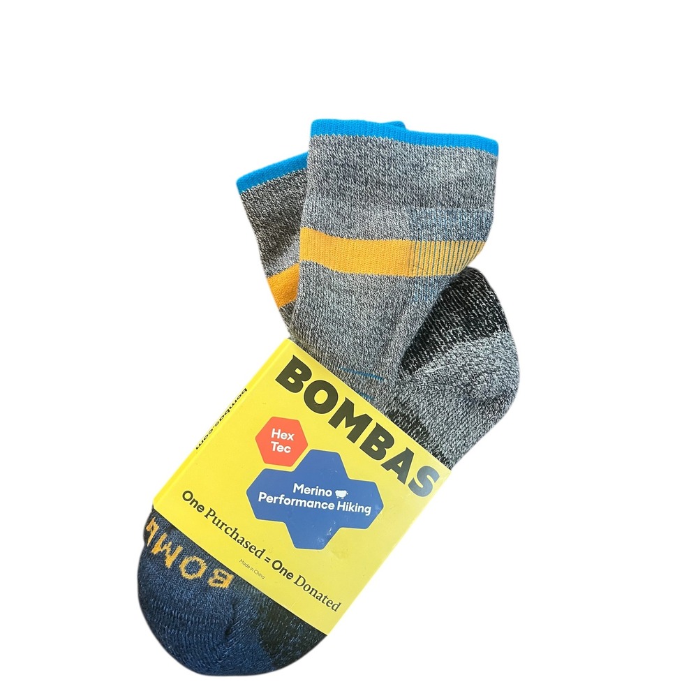 New! Bombas Hex Tec Merino Wool Performance Hiking Heavyweight Socks Sz Small